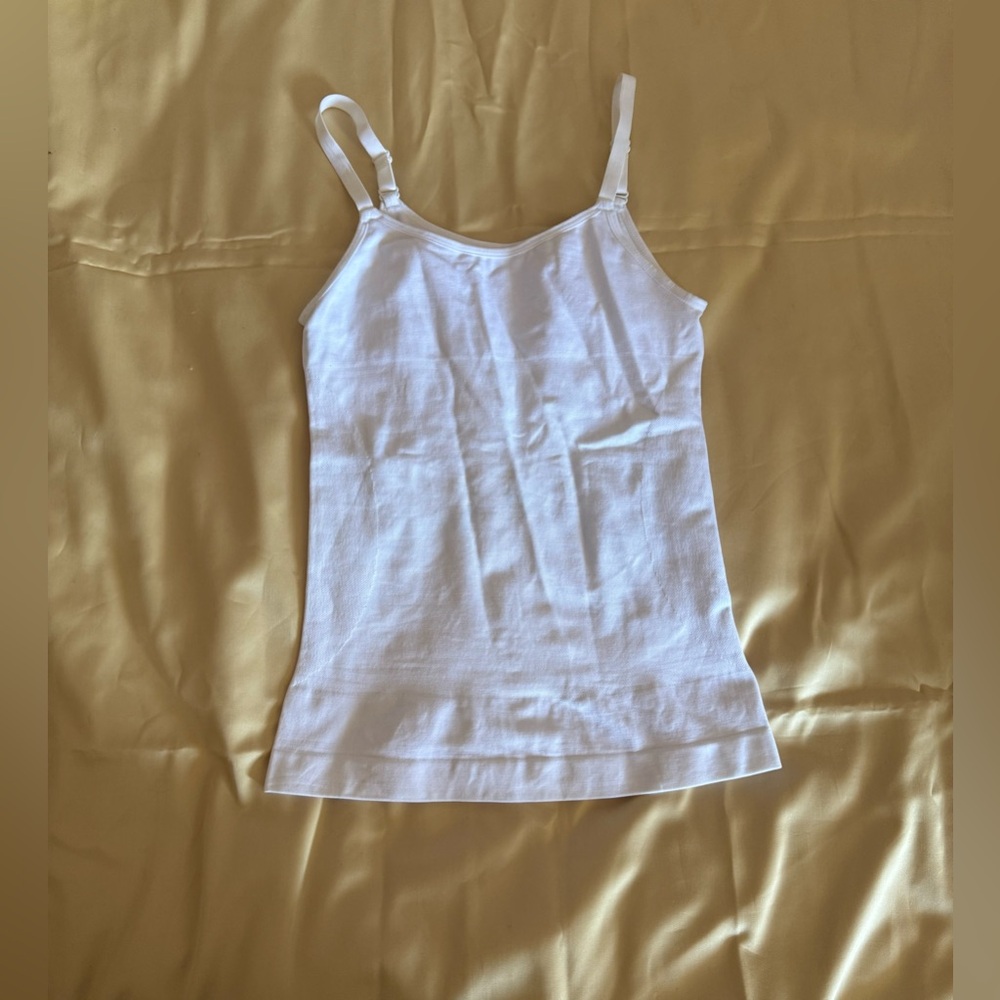 Empetur All Day Every Day Scoop Neck Cami White Size Small